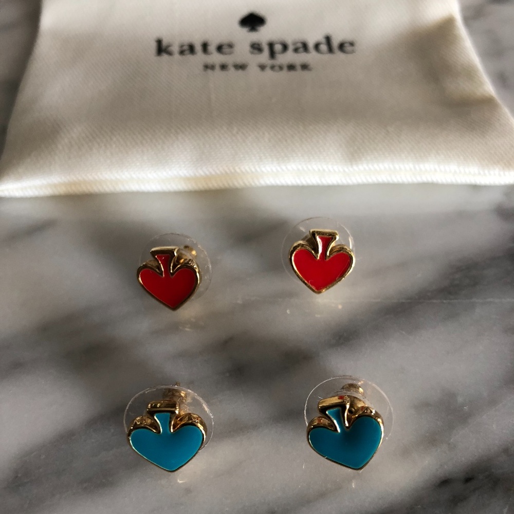 Two Pairs of Kate Spade Enamel Earrings